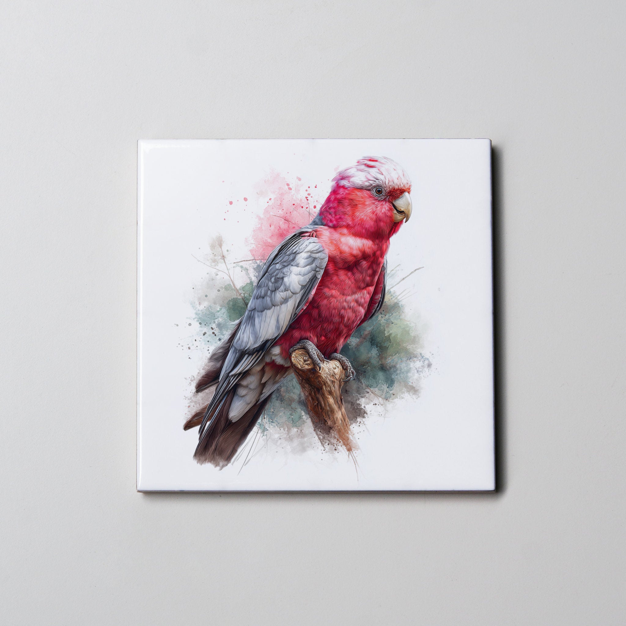 Pink & Grey Galah Full Body - Coaster
