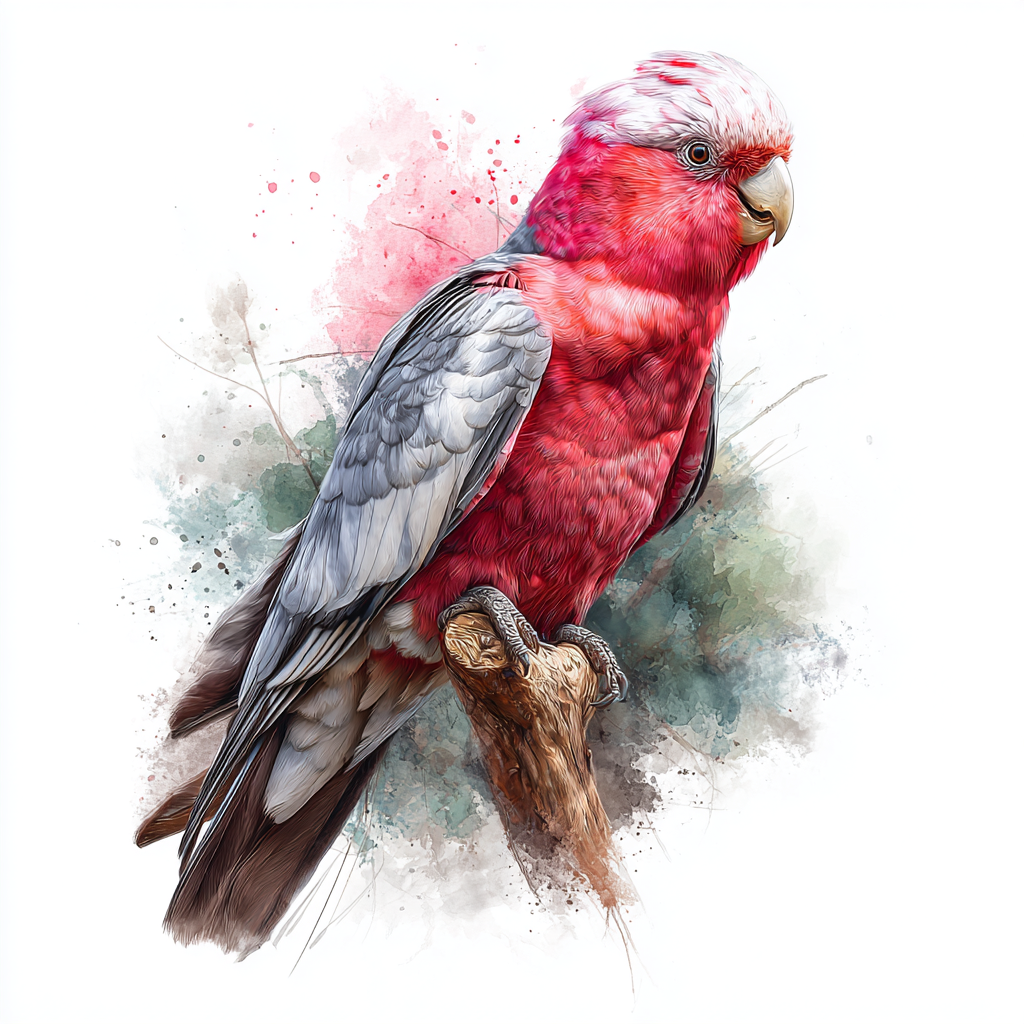 Pink & Grey Galah Full Body - Coaster