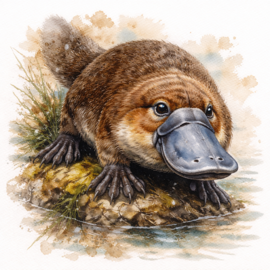 Platypus on the bank - Coaster