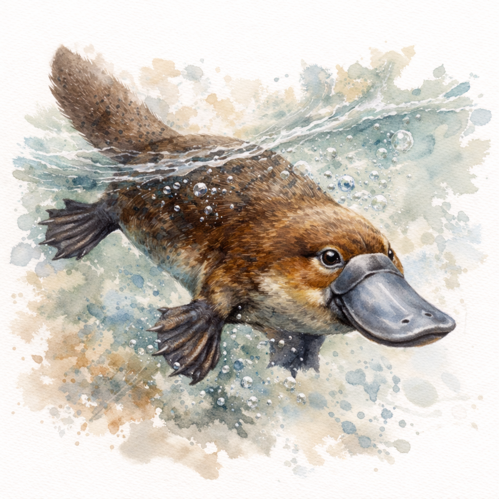 Platypus swimming - Coaster
