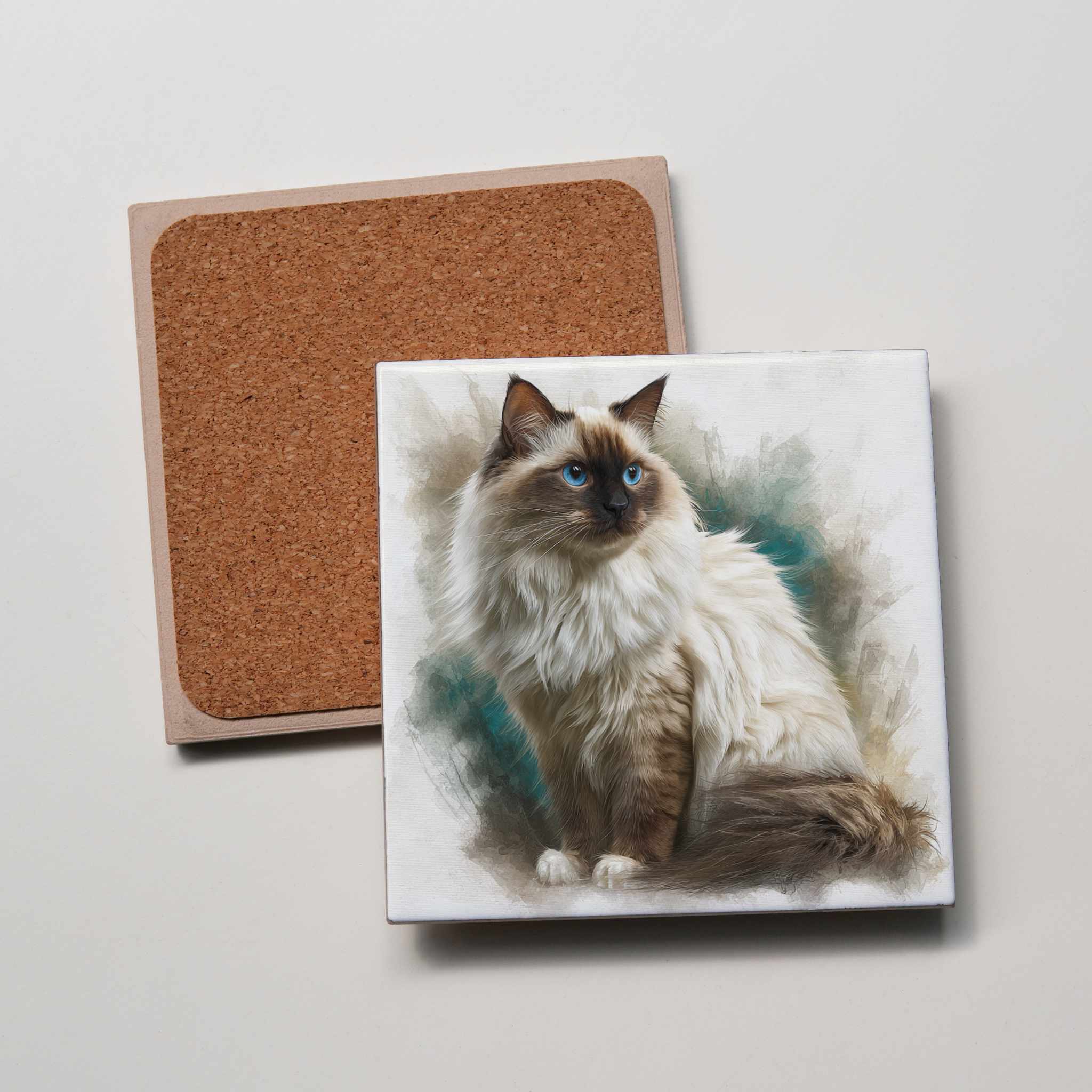 Ragdoll Sitting Cat - Coaster