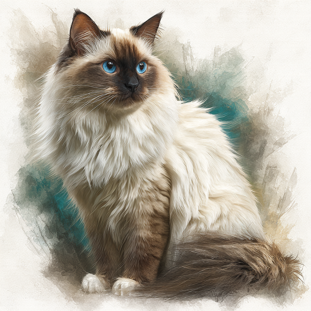 Ragdoll Sitting Cat - Coaster