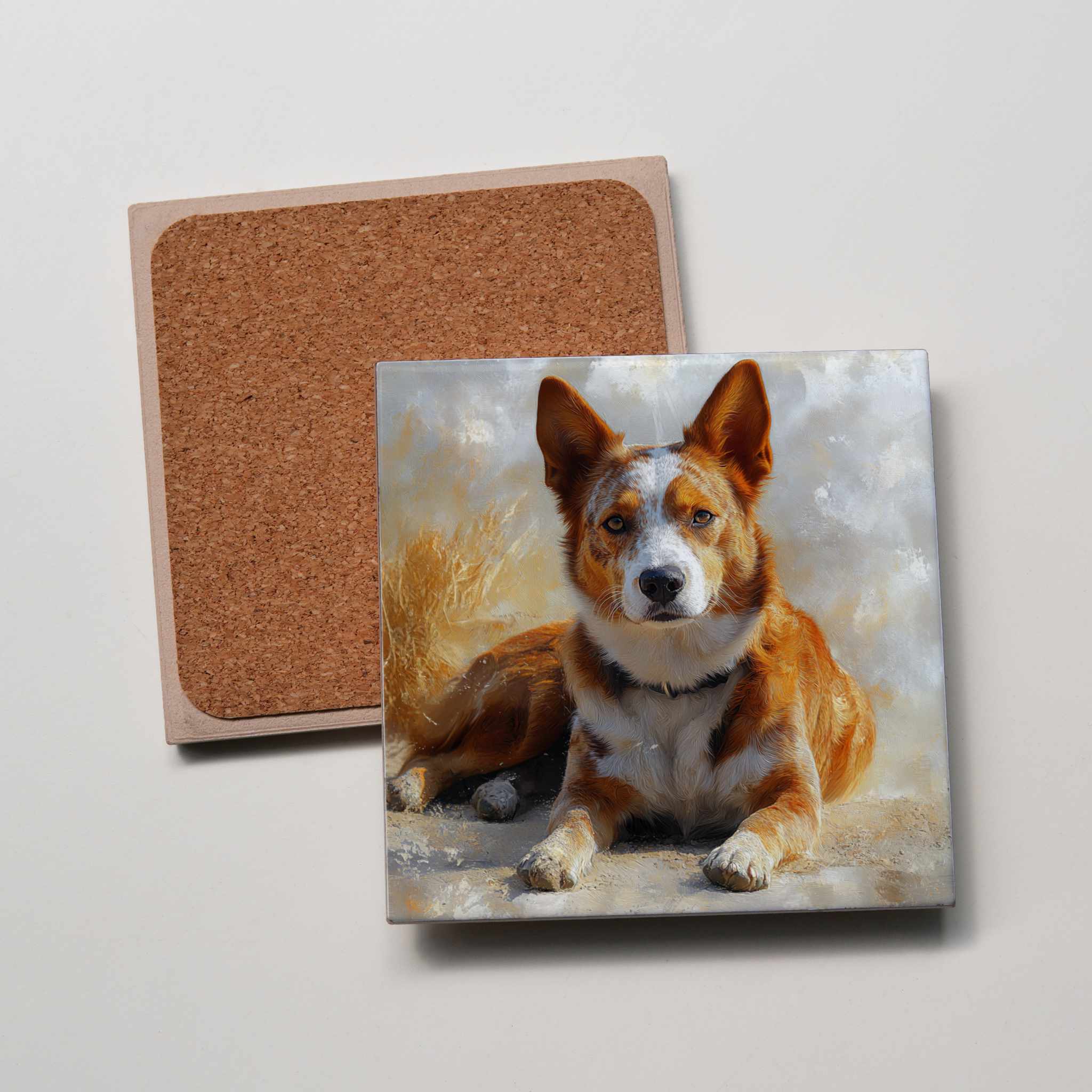 Red Healer - Lying Down - Coaster