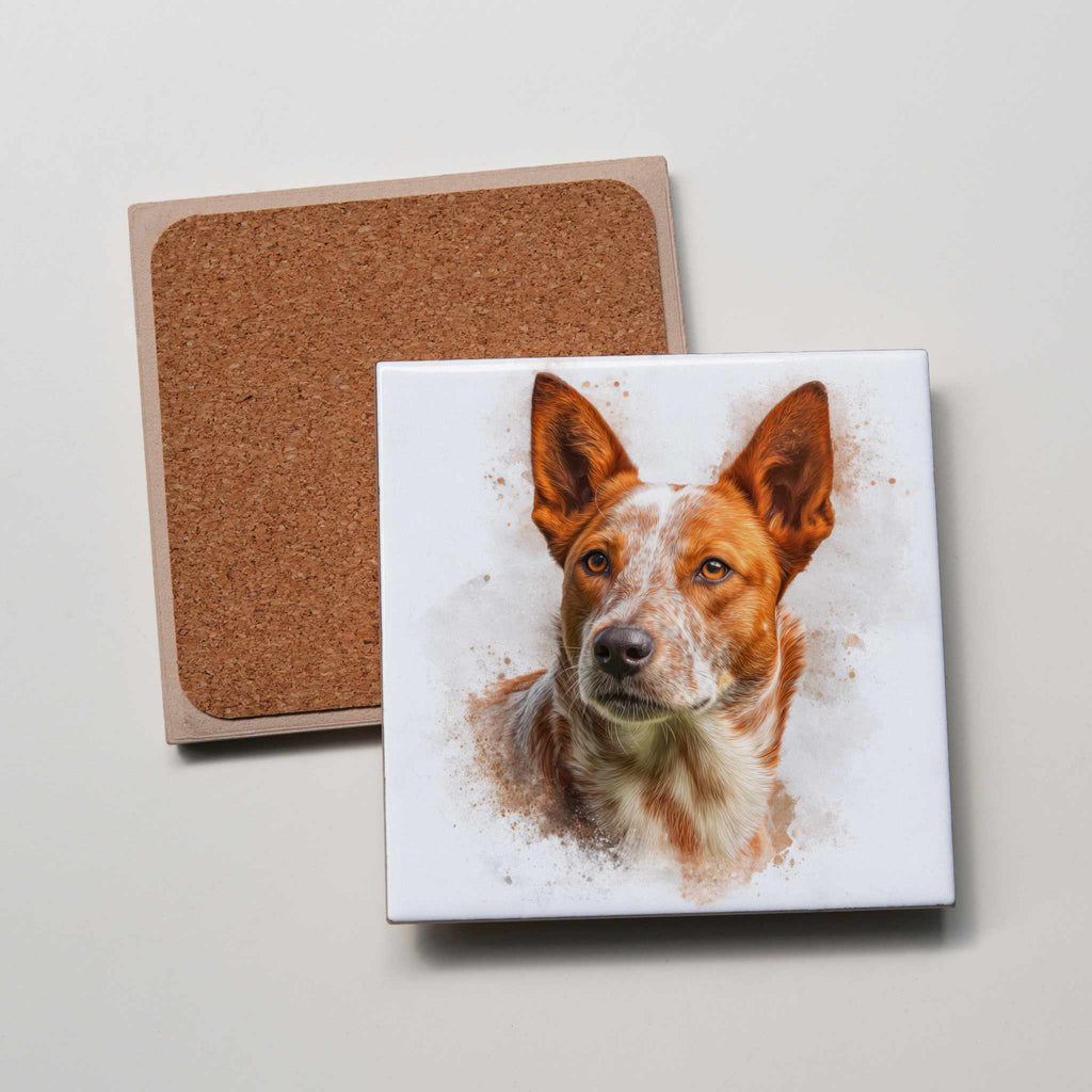 Red Healer - Portrait - LL - Coaster
