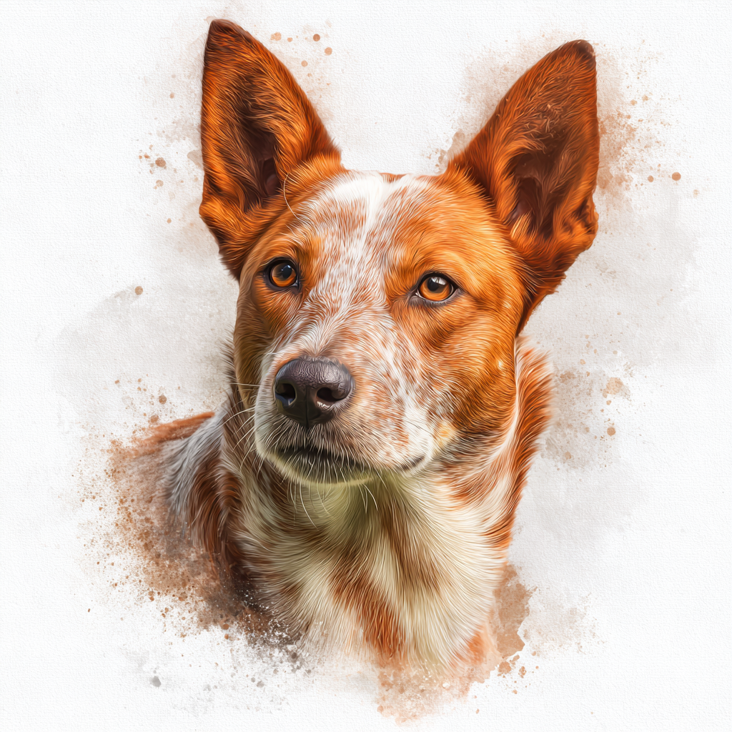 Red Healer - Portrait - LL - Coaster