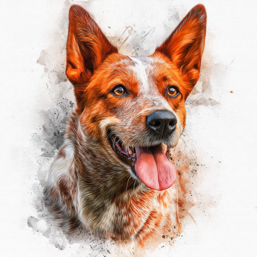 Red Healer - Portrait - LR - Coaster