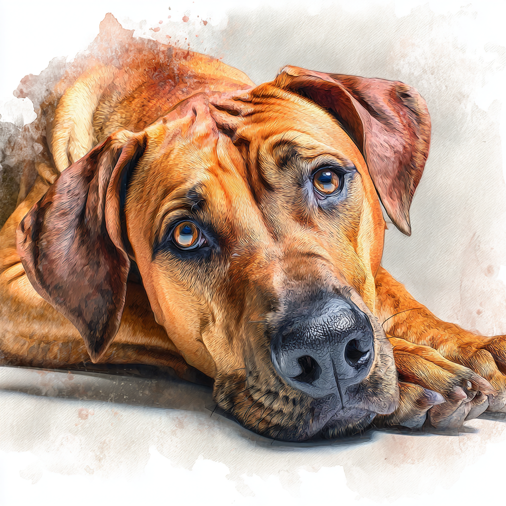 Rhodesian Ridgeback - Lying Down HD - Coaster