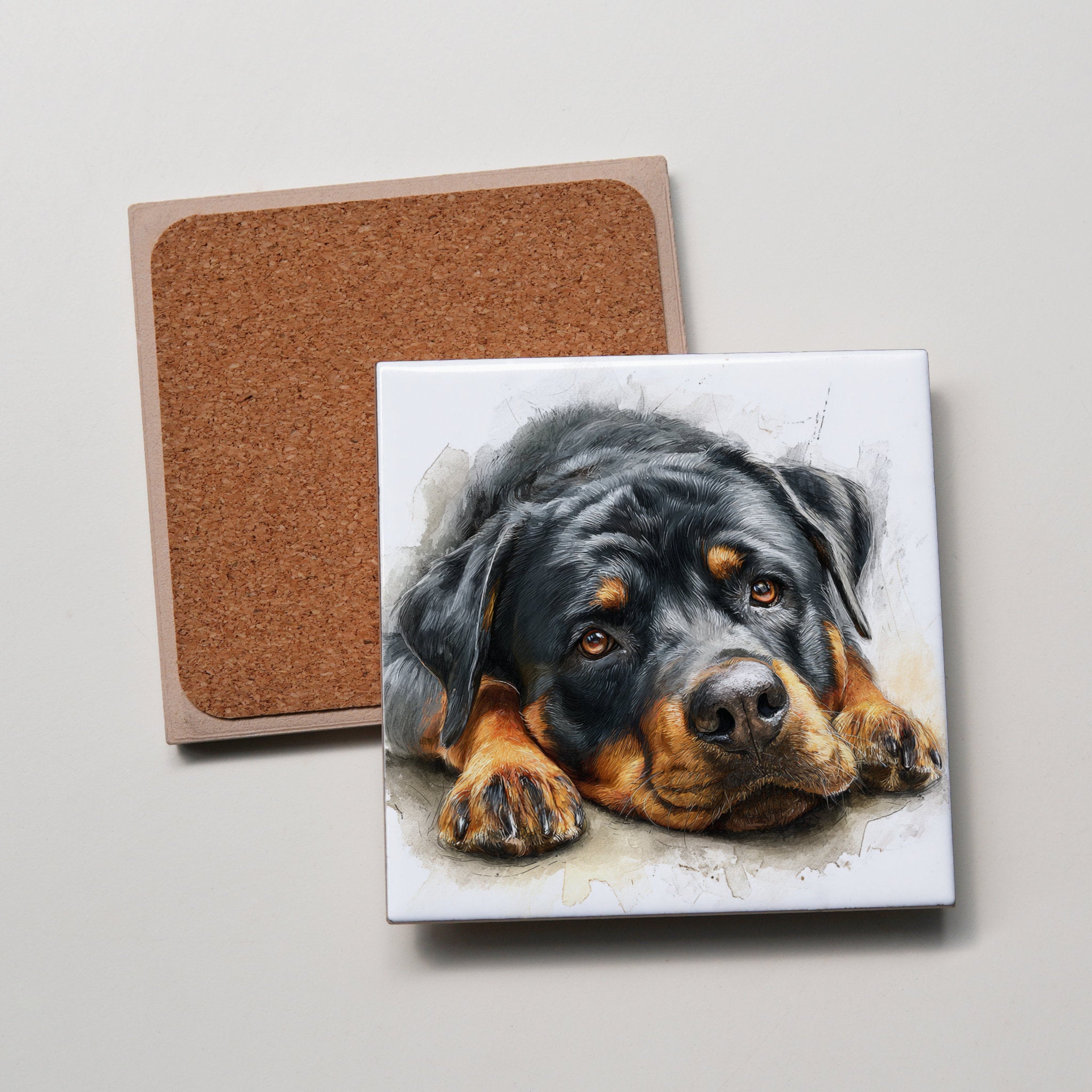 Rottweiler - Lying HD - Coaster