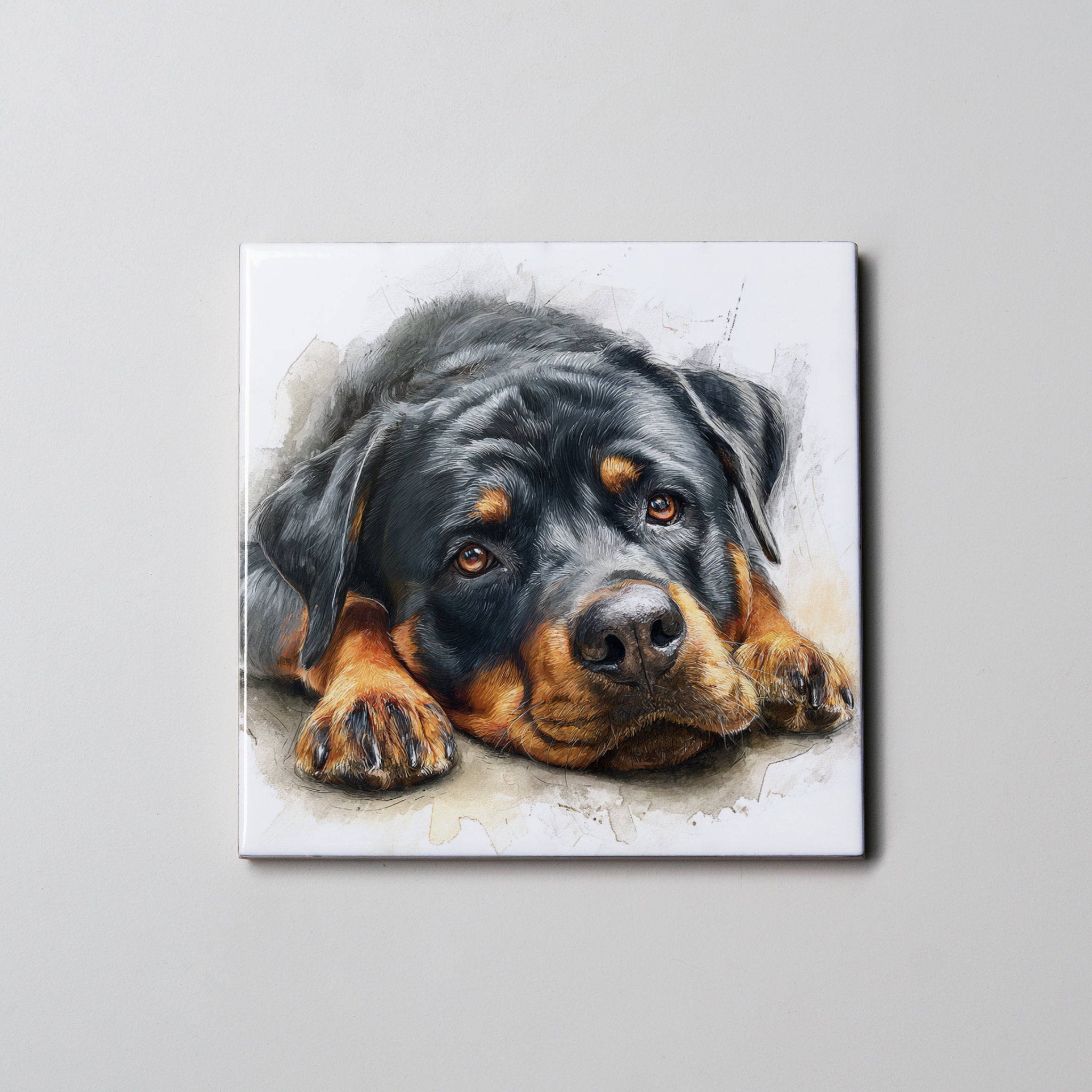 Rottweiler - Lying HD - Coaster