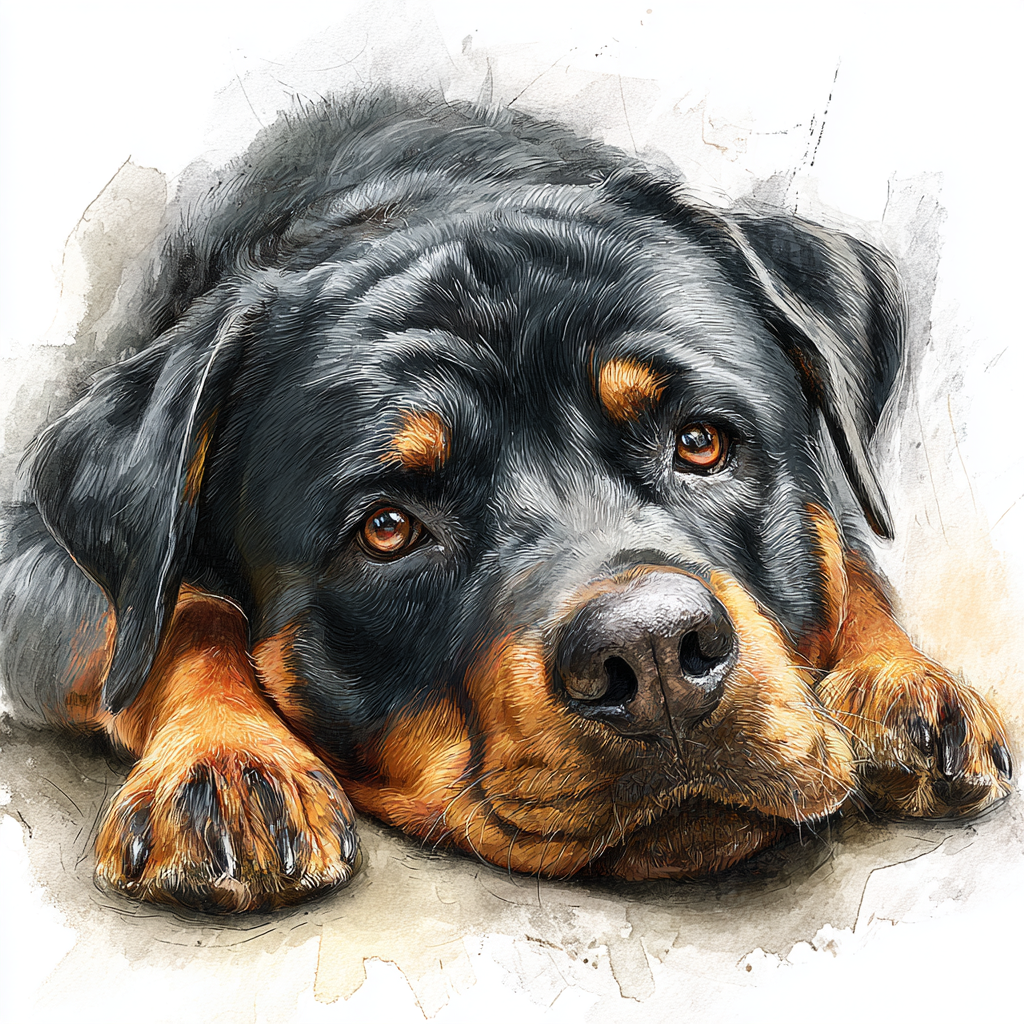Rottweiler - Lying HD - Coaster