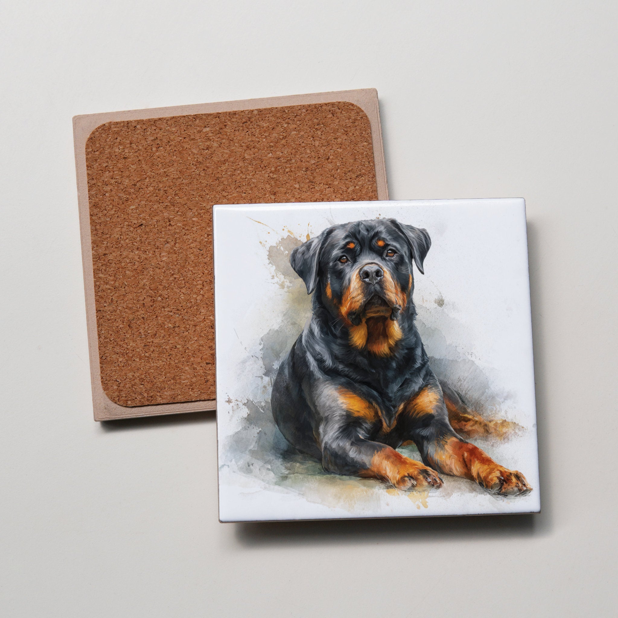 Rottweiler - Lying HU - Coaster