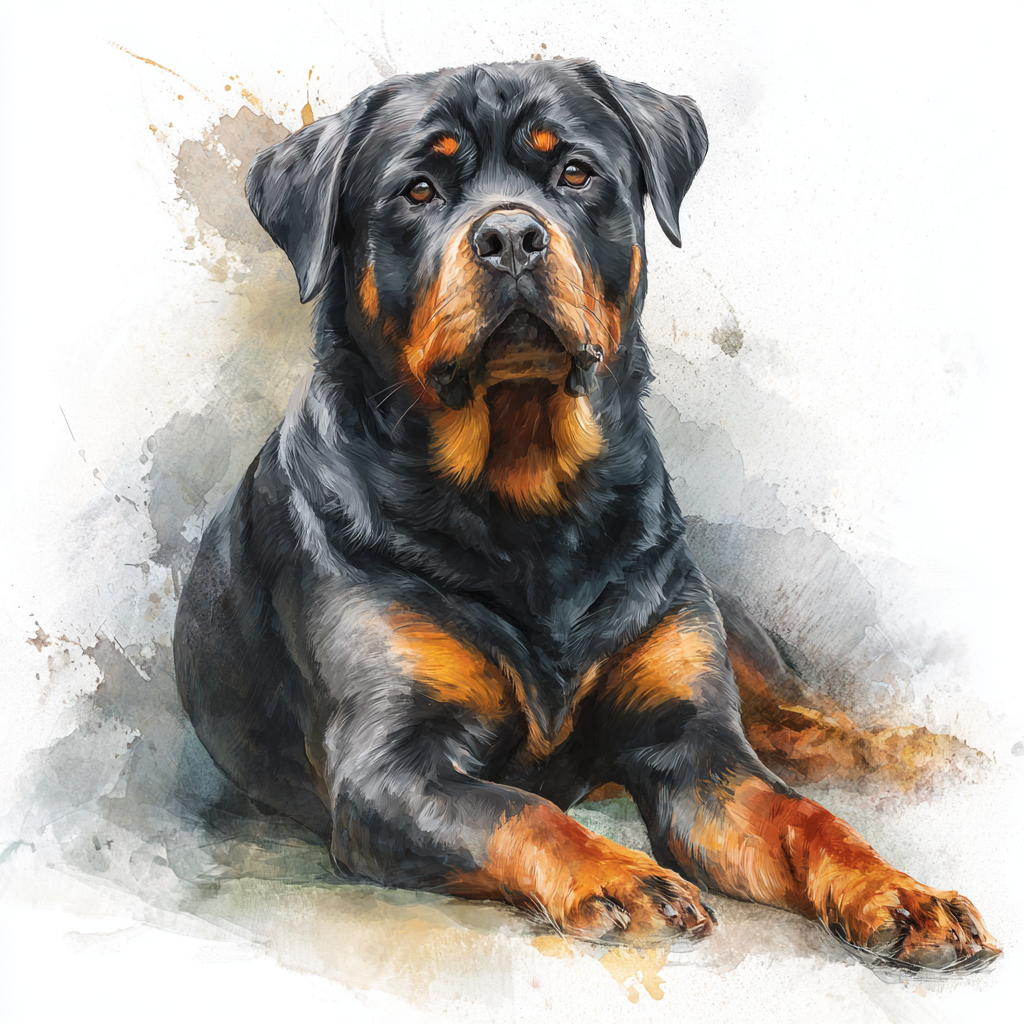 Rottweiler - Lying HU - Coaster
