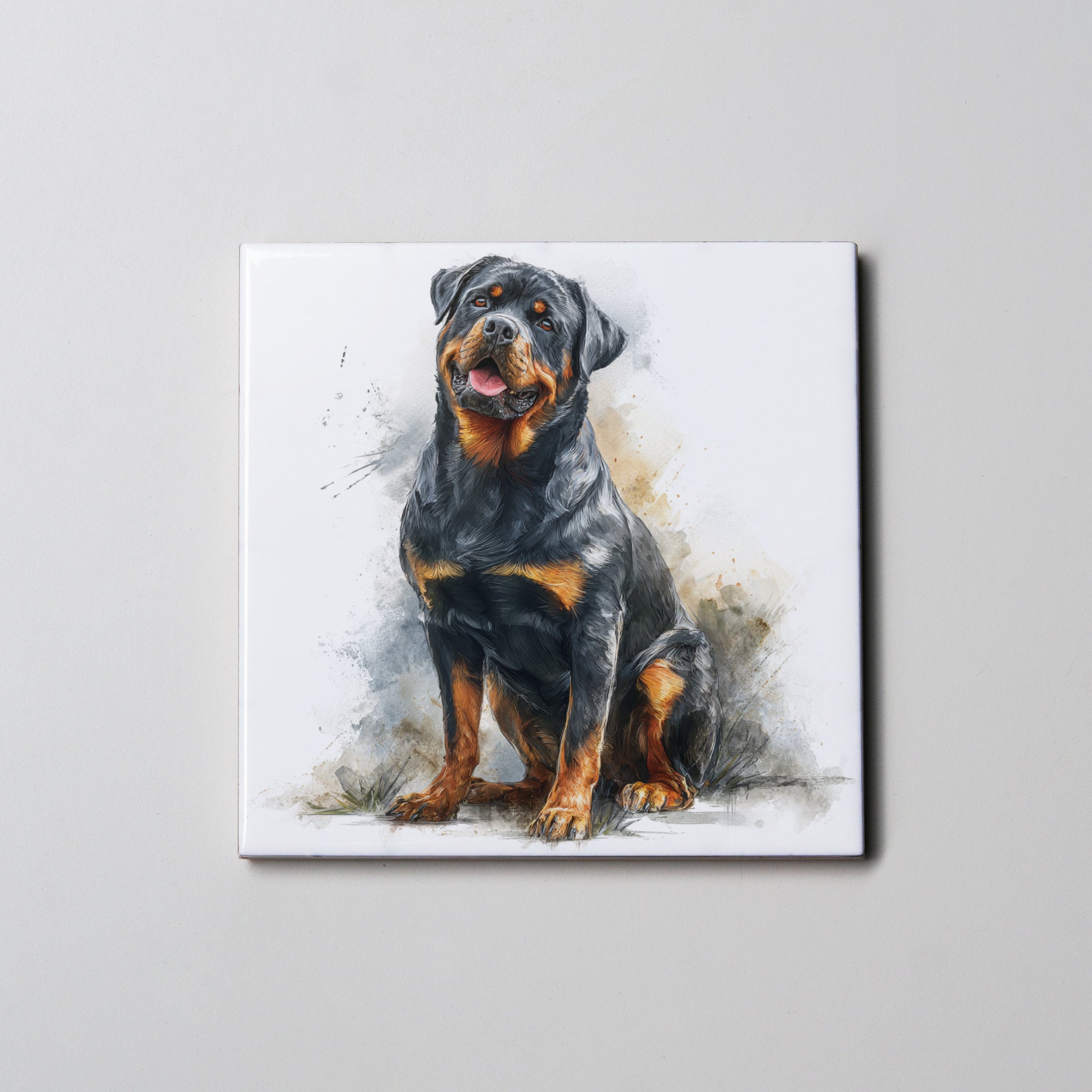 Rottweiler - sitting - Coaster