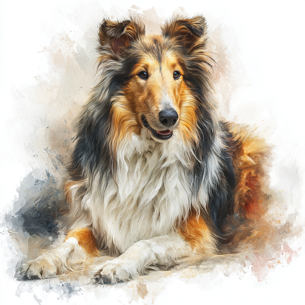 Rough Collie - Lying Down - Coaster