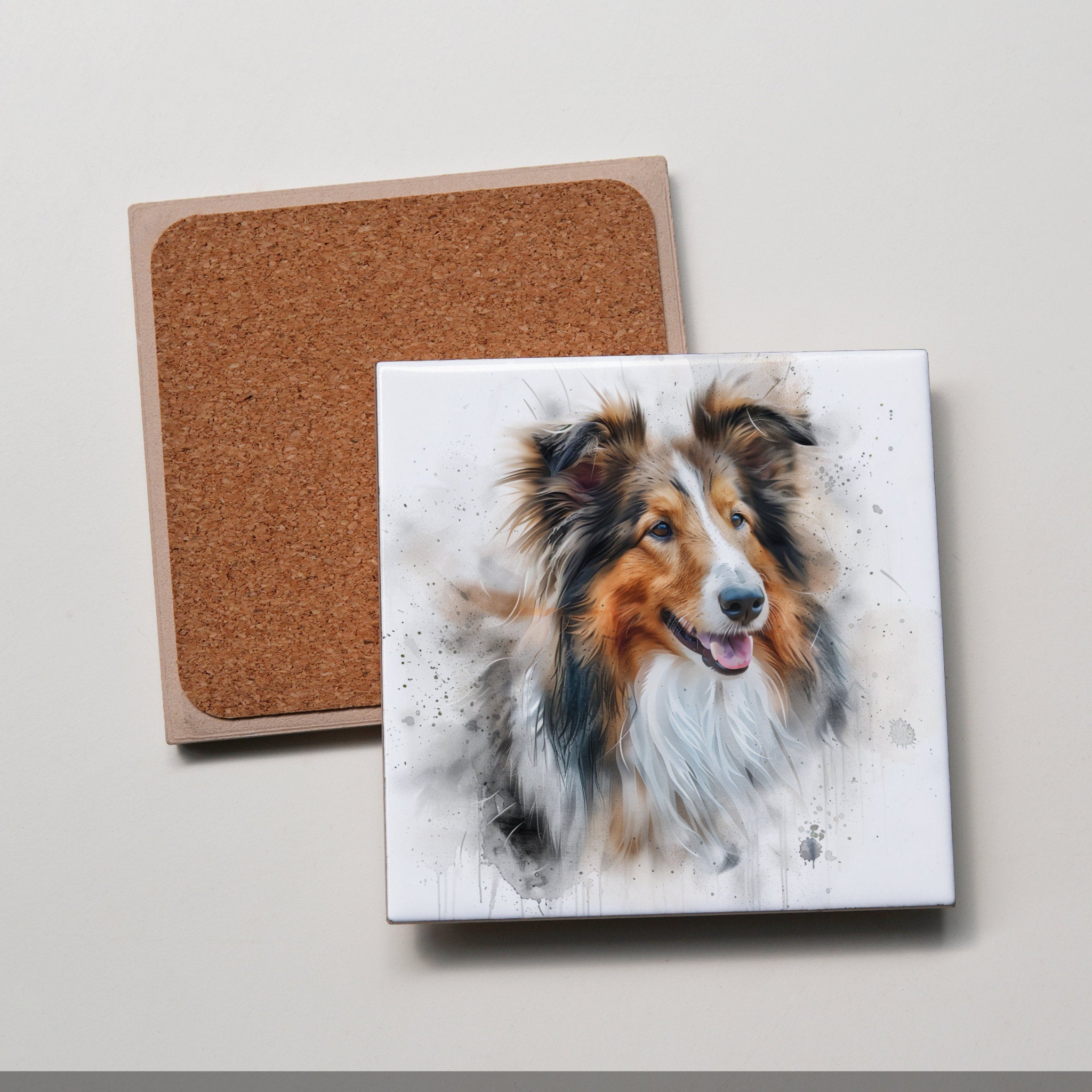 Rough Collie - Portrait - Coaster