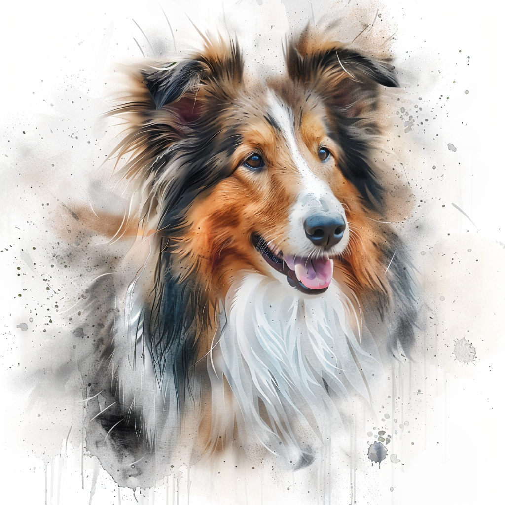 Rough Collie - Portrait - Coaster