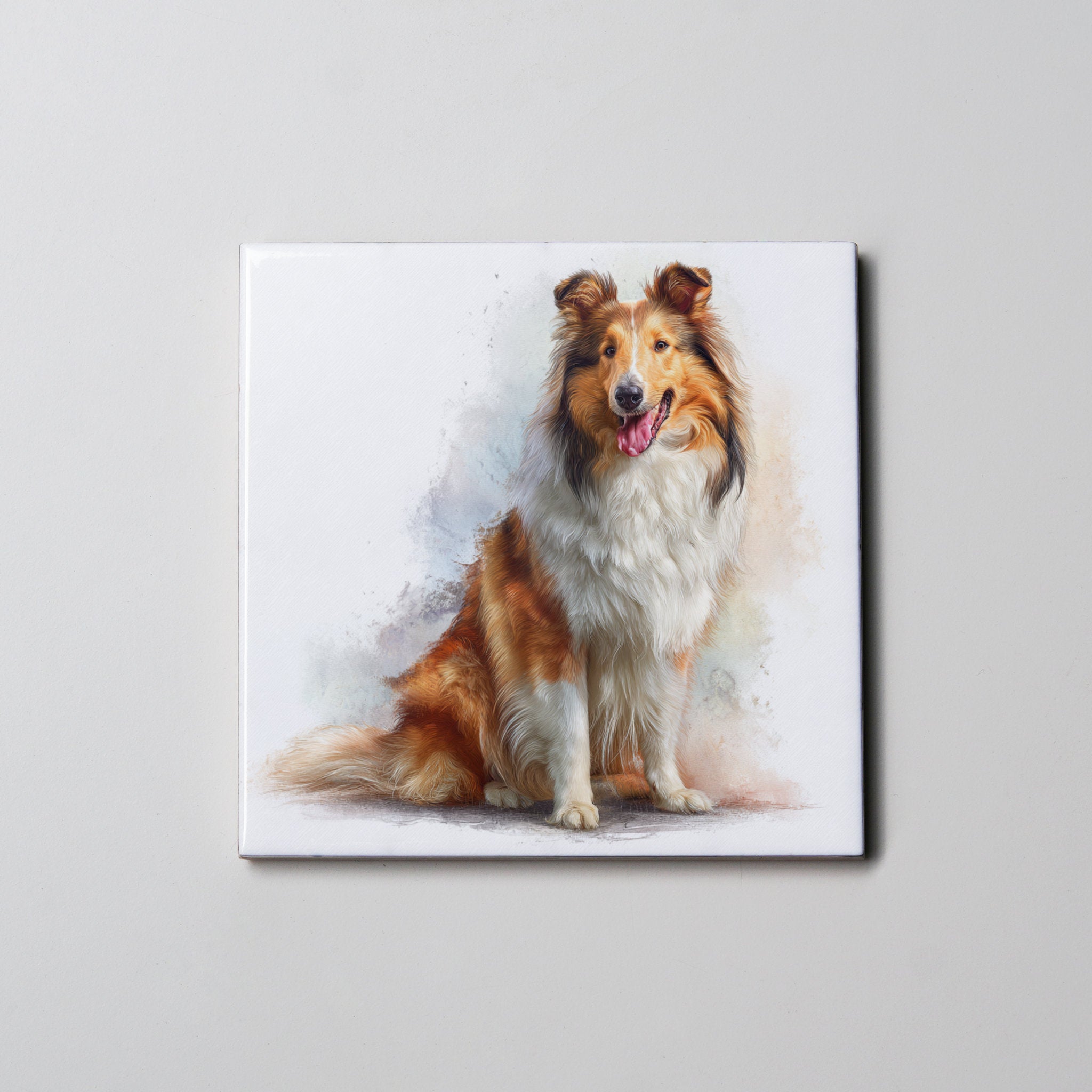 Rough Collie - Sitting - Coaster