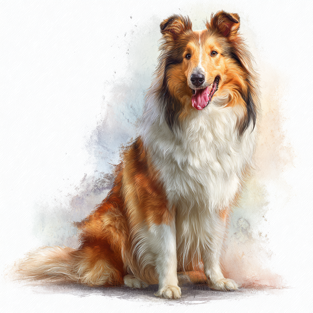 Rough Collie - Sitting - Coaster