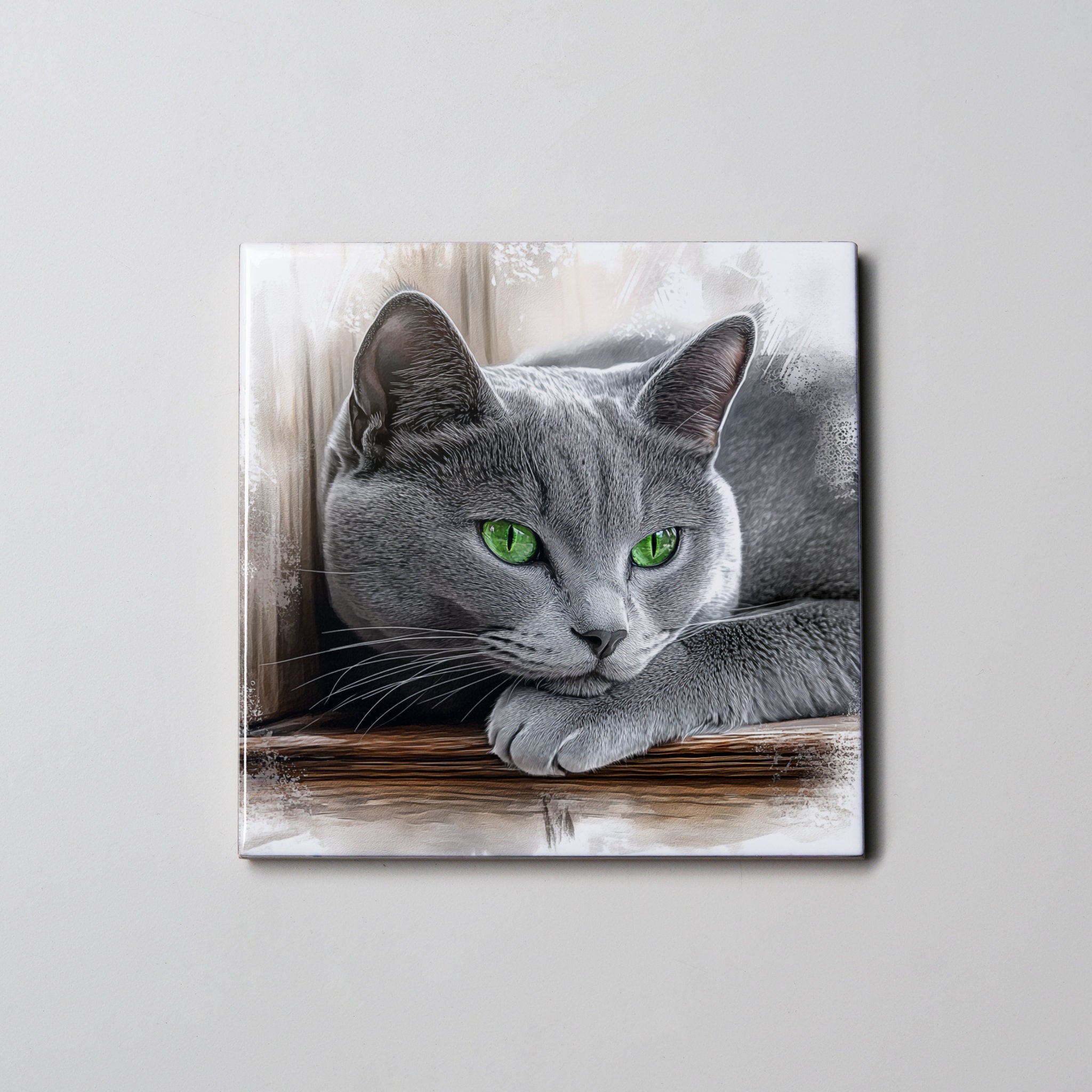 Russian Blue - Lying LR - Coaster
