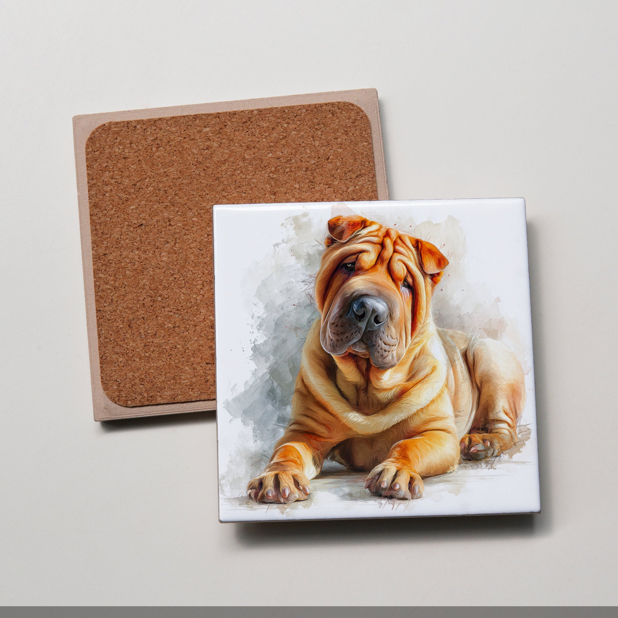 Shar Pei - Lying Down - Coaster