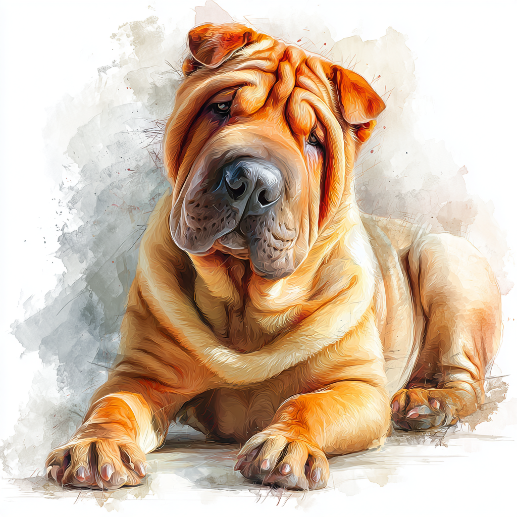 Shar Pei - Lying Down - Coaster