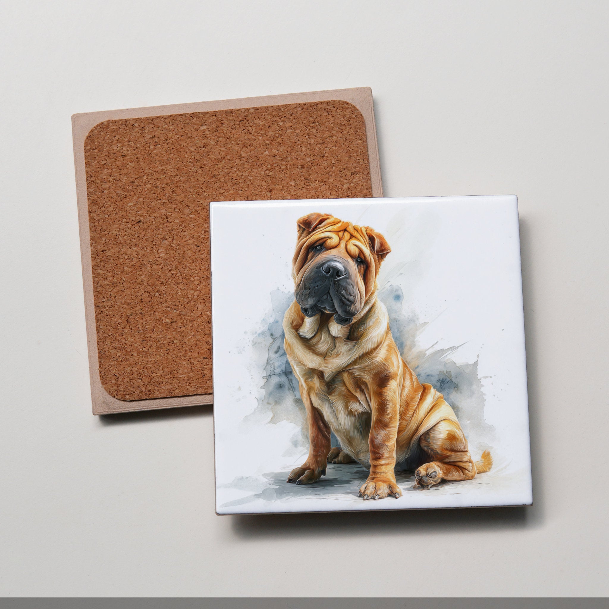 Shar Pei - Sitting - Coaster