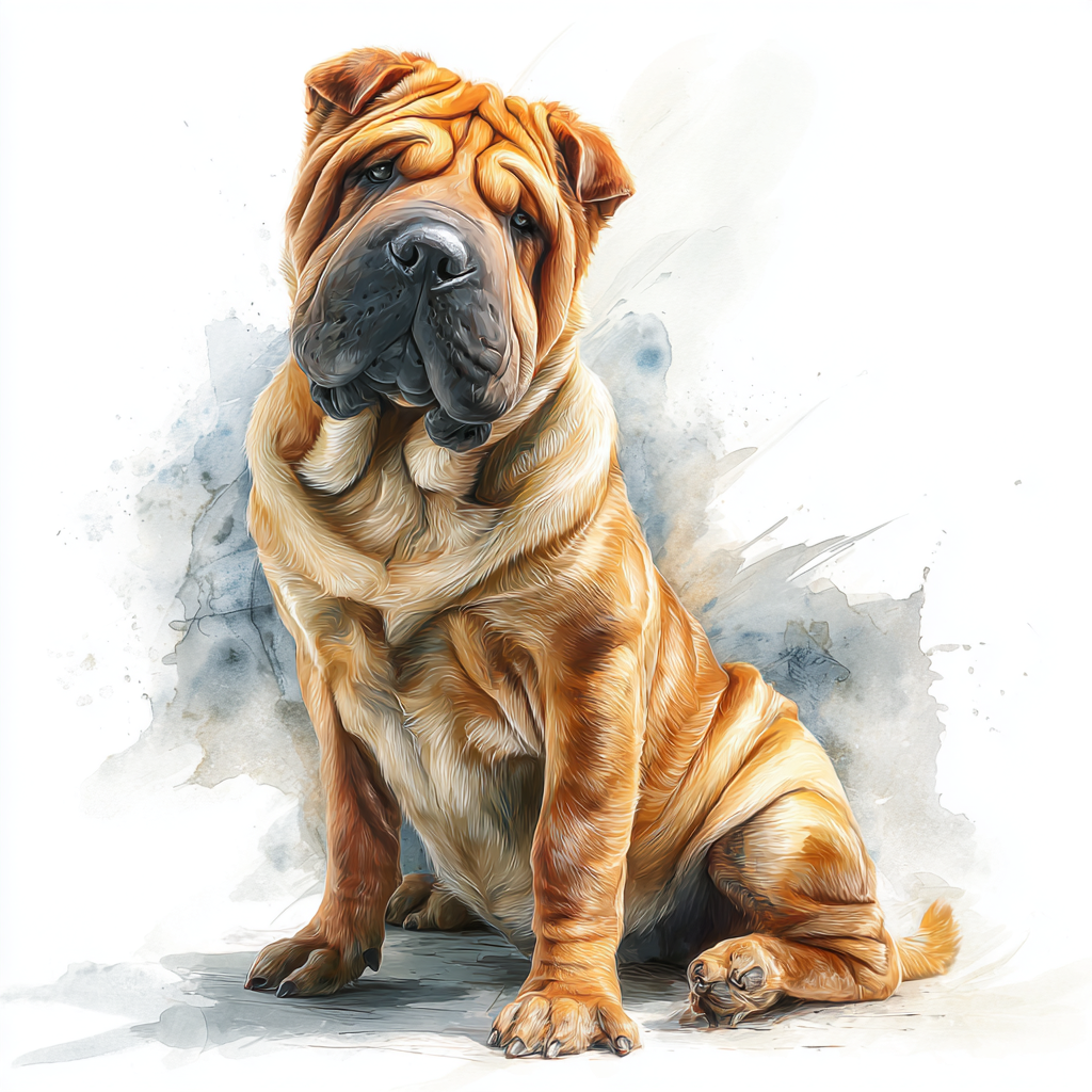 Shar Pei - Sitting - Coaster