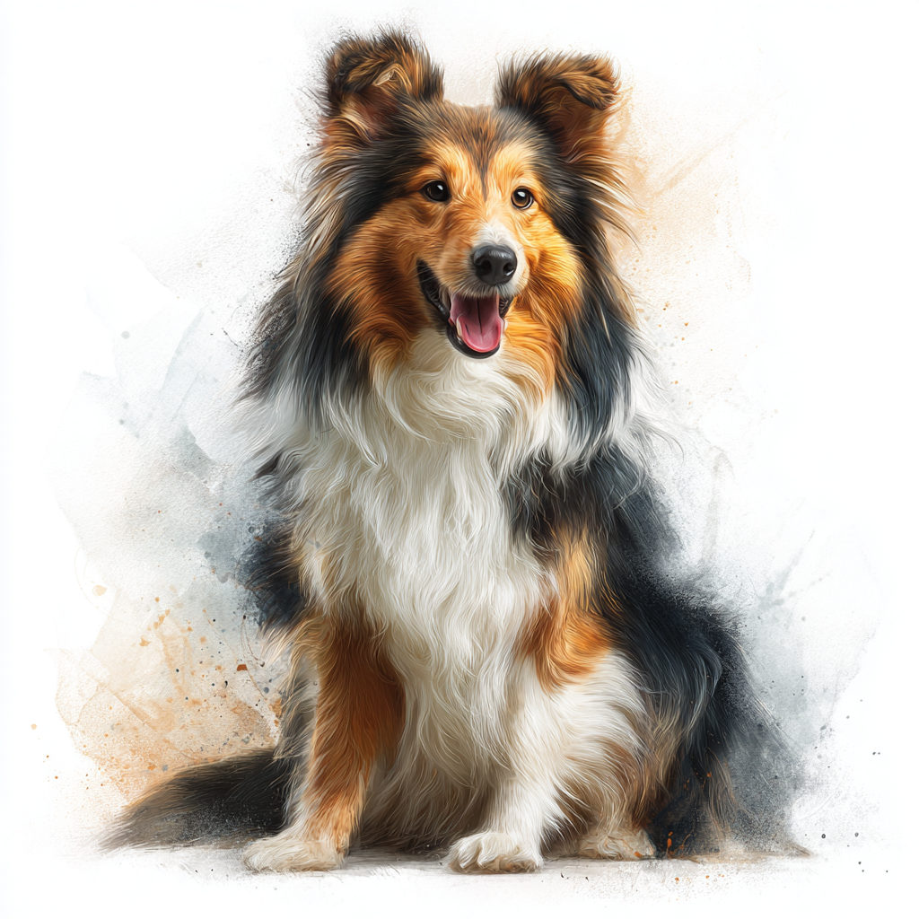 Sheltie - Sitting LR- Coaster