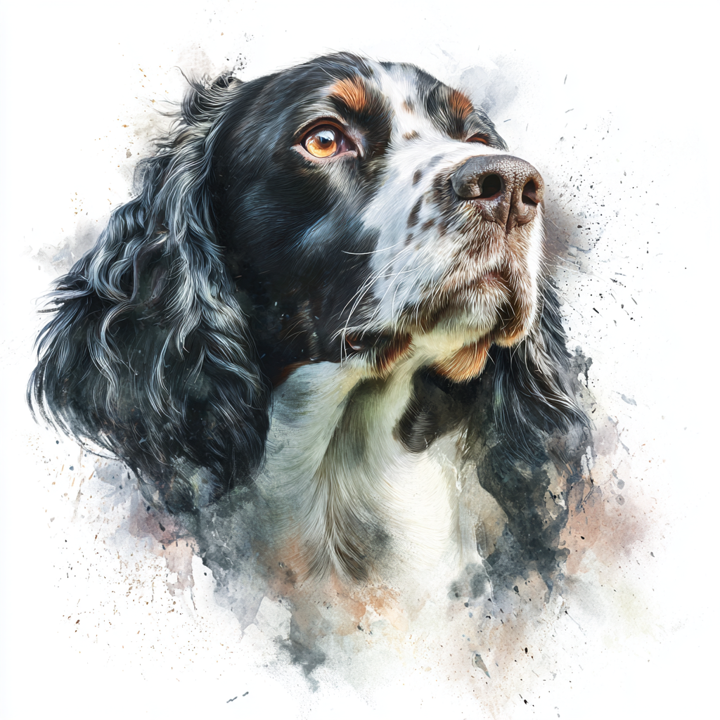 Springer Spaniel - Black - Portrait - Coaster