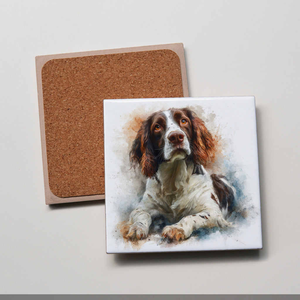 Springer Spaniel - Red - Lying - Coaster