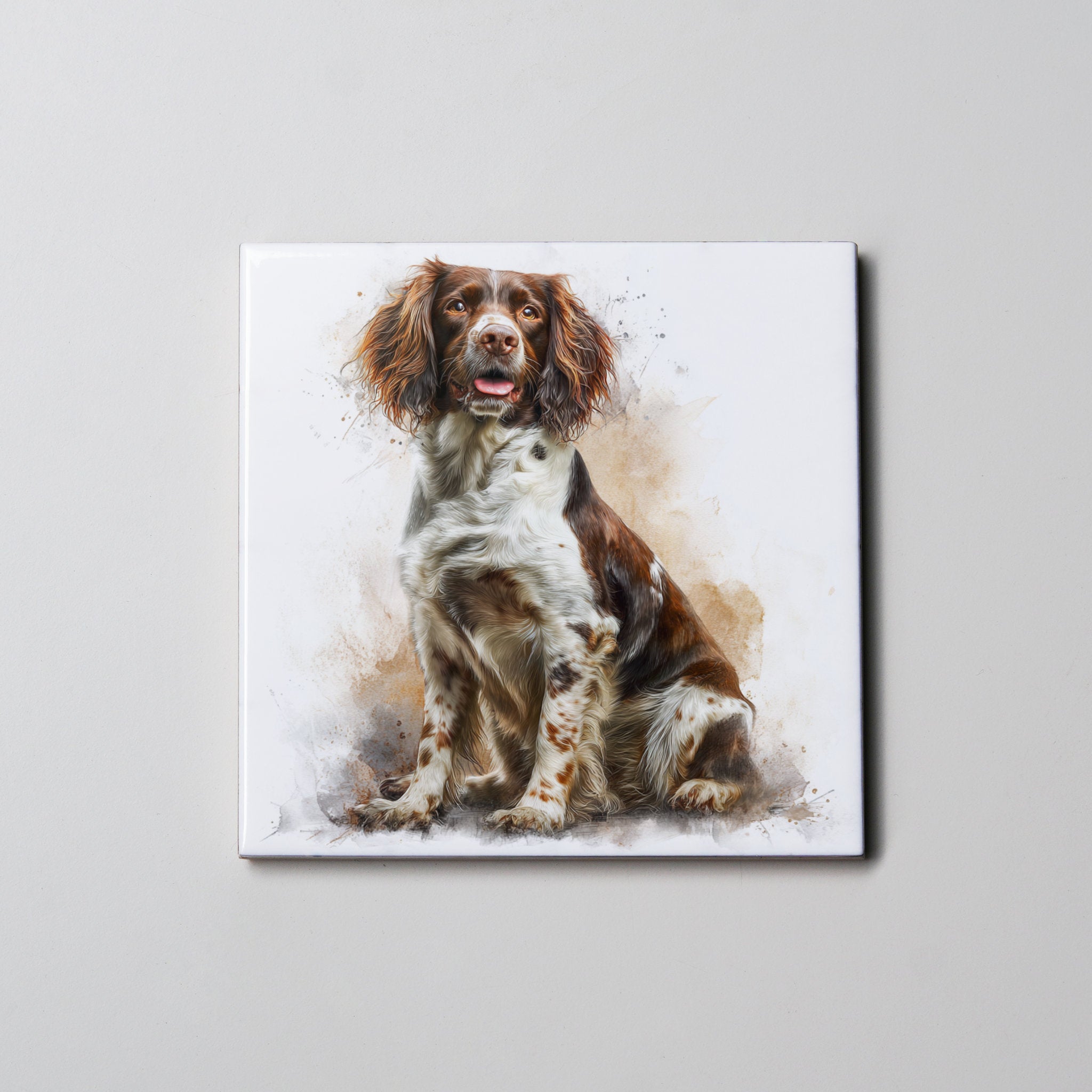 Springer Spaniel - Red - Sitting - Coaster