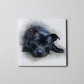 Staffordshire Bull Terrier - Black -LD - Coaster