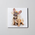 Tan French Bulldog - Sitting - Coaster
