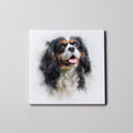 Tri-Colour Cavalier King Charles Spaniel Portrait Right - Coaster