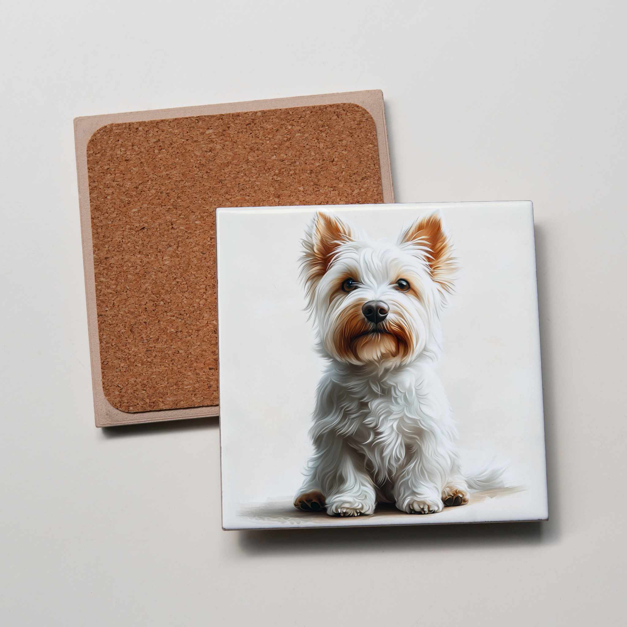 Westie - Sitting - Coaster