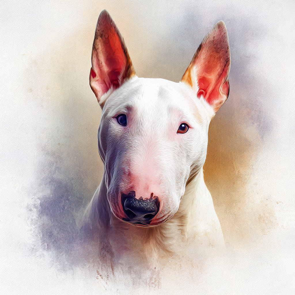 White Bull Terrier - Portrait - Coaster