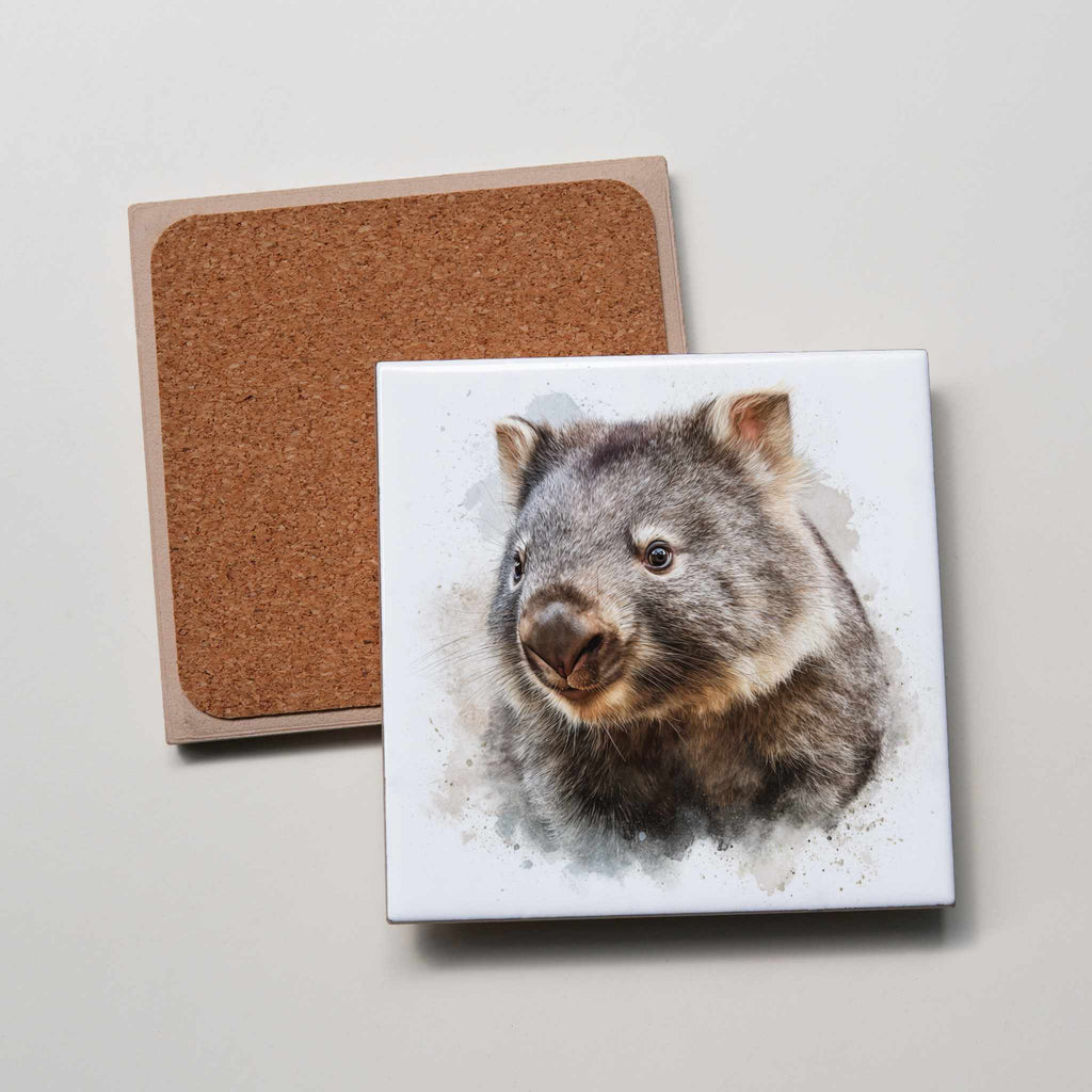 Wombat Portrait - Coaster