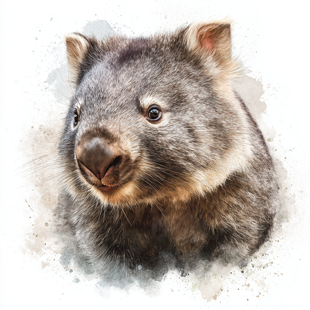 Wombat Portrait - Coaster