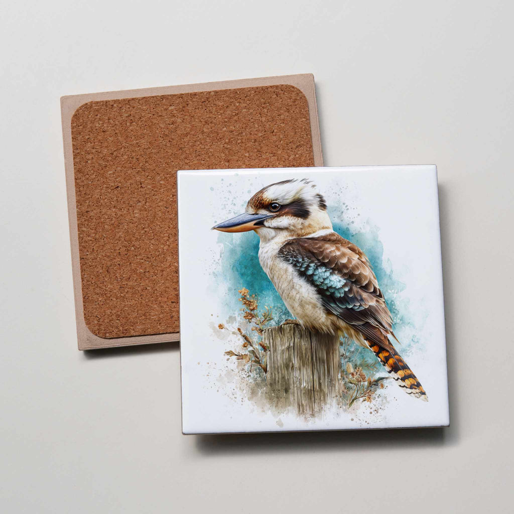 kookaburra Full Body Left - Coaster