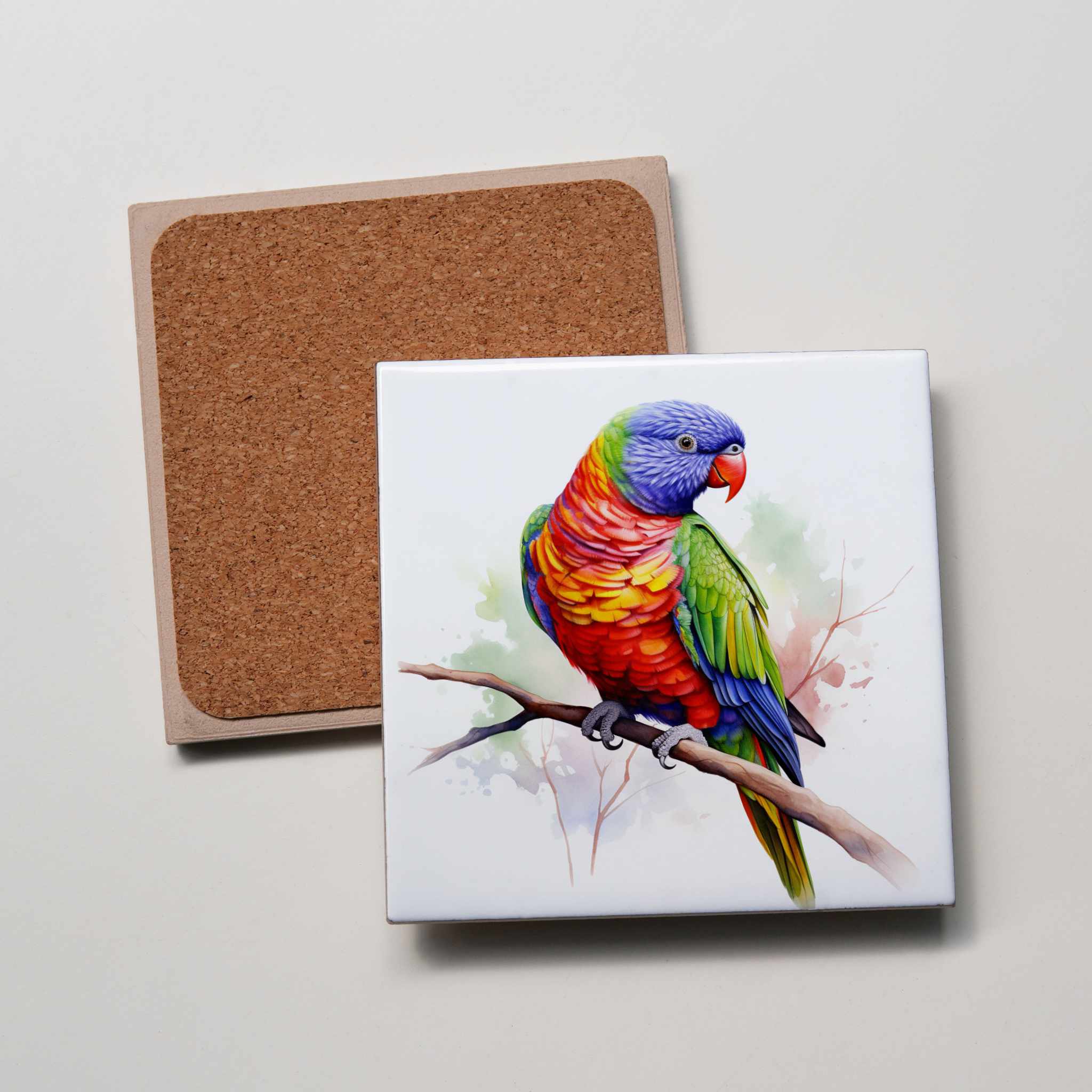 rainbow lorikeet Right - Coaster