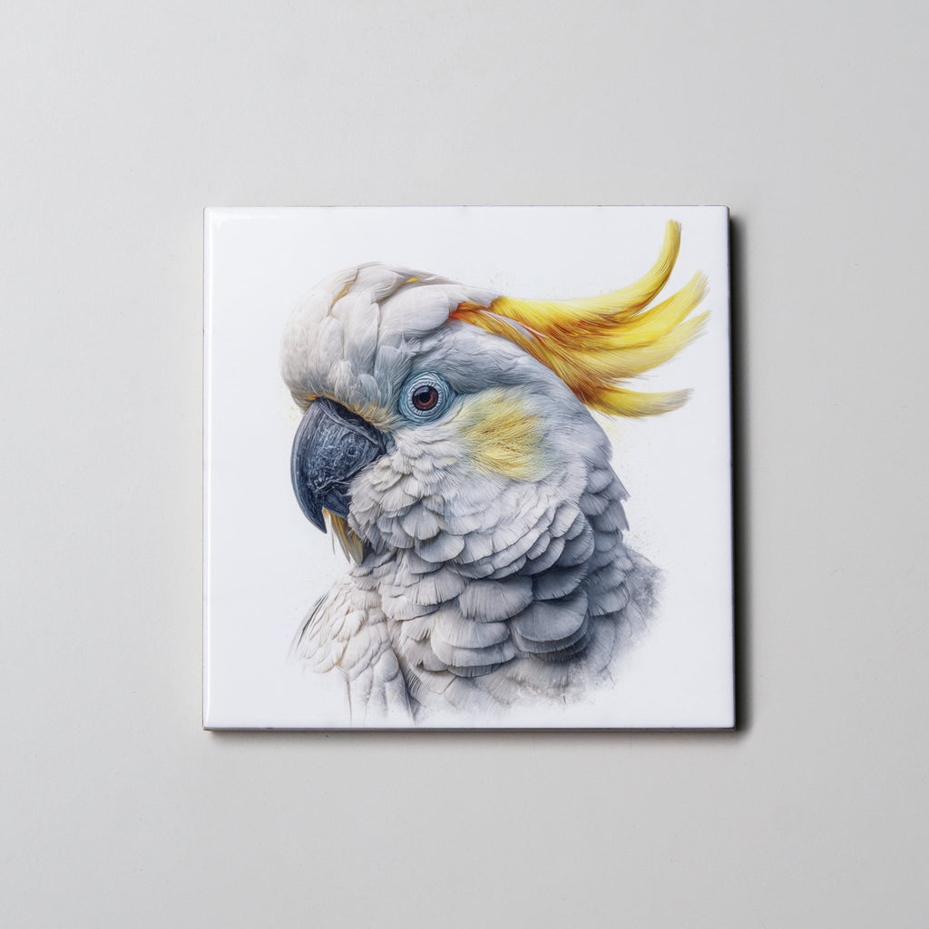 Sulphur-crested cockatoo Portrait - Coaster