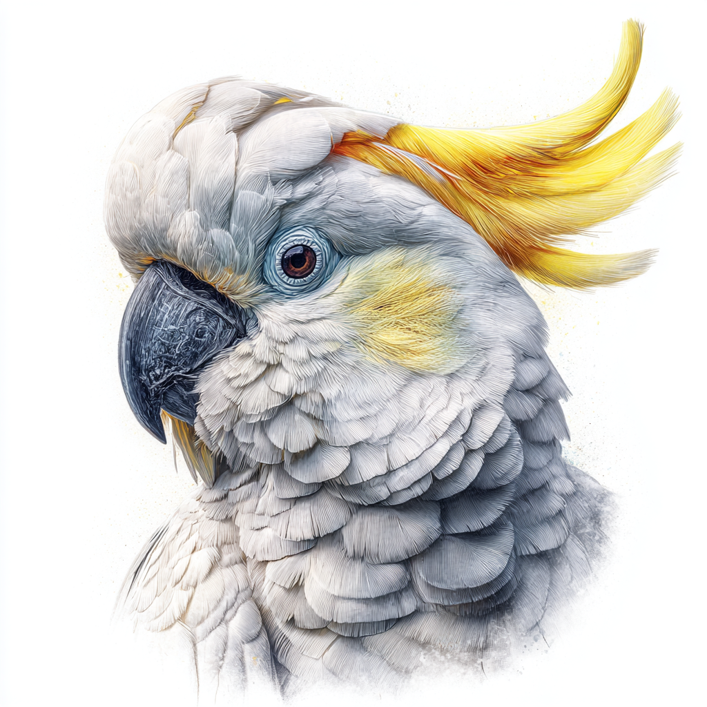 Sulphur-crested cockatoo Portrait - Coaster