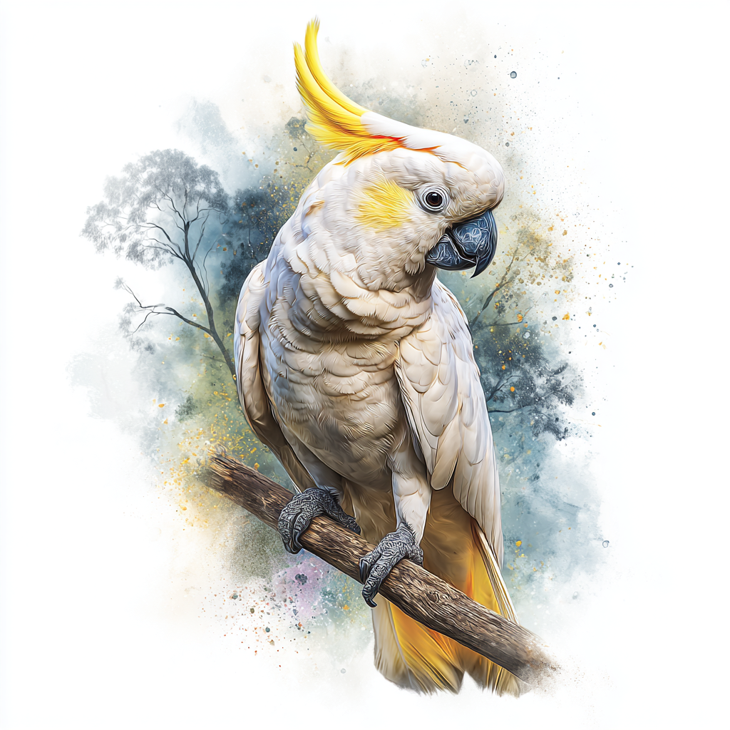 Sulphur-crested cockatoo full body - Coaster